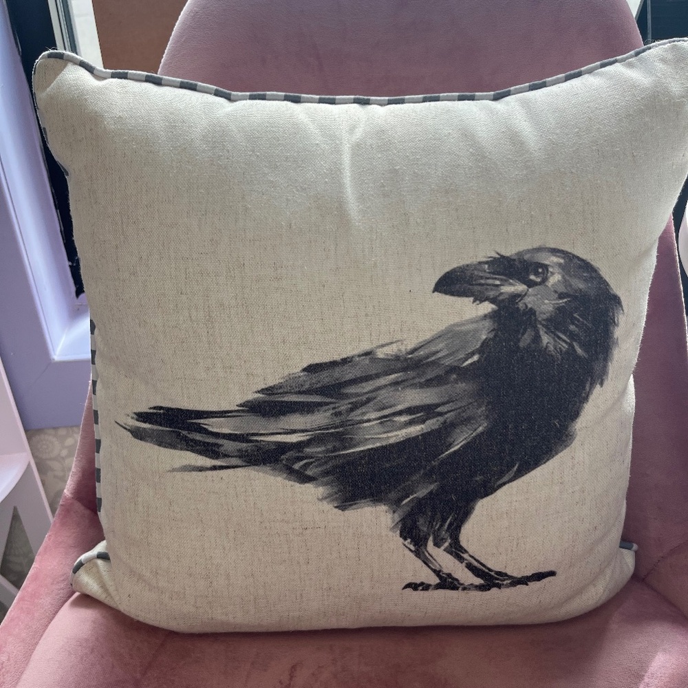 Grandin Road Raven Pillow